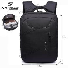 Navy Club Tas Ransel Laptop Tahan Air - Tas pria Tas Wanita Tas Laptop - 5883 Backpack Up to 15 inch - Hitam