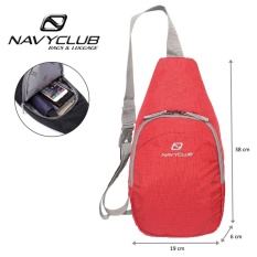 Navy Club Tas Selempang Travel - Tas Punggung Tahan Air - Sling Bag Tas Pria Tas Wanita 5548 - Merah