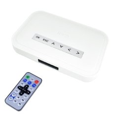 NBOX RM RMVB MP3 AVI MPEG DivX HDD HD TV USB SD Kartu Media PlayerRemote (Putih)-Intl