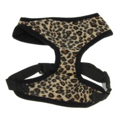 Non Pull Small Medium Pet Dog Cat Puppy Comfort ControlLeashHarness Soft Cotton Breathable Mesh Adjustable Walking CollarVestHarness Apparel Clothes with O Ring,Leopard L - intl