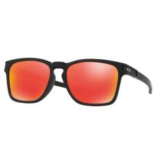 Oakley Sunglasses Latch Sq (A) Oo9358 - Matte Black (935803) Size 55 Ruby Iridium