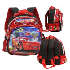 Onlan Cars MCQueen 6D Timbul Anti Gores Tas Ransel Paut Unik dan Lucu New Arrival Import - Red