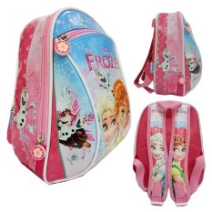 Onlan Tas Ransel Anak Sekolah Play Group Bahan Sponge Tahan Air Motif Karakter Anak Perempuan - Pink