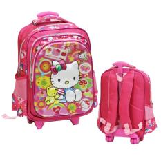 Onlan Hello Kitty 5D Timbul Hologram Tas Trolley Ukuran Anak Sekolah SD Kantung Besar Import