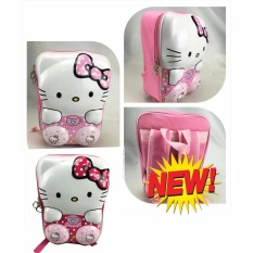 Onlan Tas Ransel Anak Karakter Anak Perempuan Soft Hard Cover Hello Kitty Pita 6D Timbul Unik Import