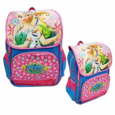 Onlan Tas Ransel Anak Perempuan Cantik Ukuran SD ada 3 Kantung Besar - Blue