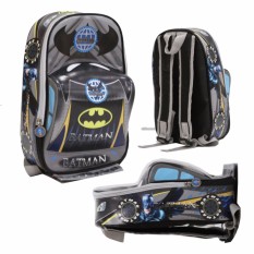 Onlan Tas Ransel Anak Sekolah Play Group Bahan Sponge Tahan Air Bentuk Mobil Unik - Black