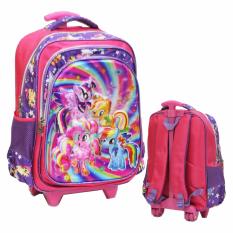 Onlan Tas Trolley SD Ukuran Besar Import Karakter Anak Perempuan Cantik - Purple