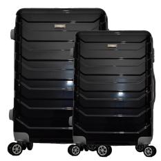 Polo Team Tas Koper Hardcase 4 Roda Putar SET Size 20 + 24 inch 8705- Hitam