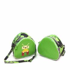 Powa Lego Pixel Bag 333 Tas Anak Pixel Tas Ransel Anak 3 in 1 Green