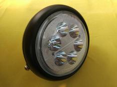 Reflektor Headlamp Head Lamp Lampu Depan Bulat LED Hitam Vixion CB