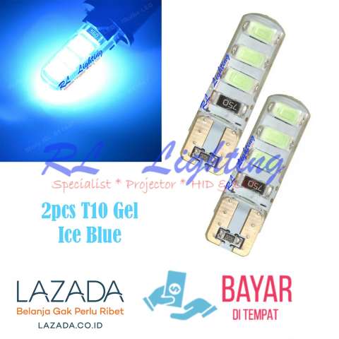 Home; 2bh Led T10 Senja 6Led Gel / Jelly / Silicone Super Bright - Ice