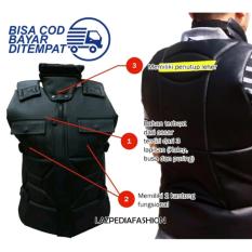 Rompi Motor Road Racing Touring Biker Hitam Sakatsu Tahan Air dan Angin/ Rompi Motor / Touring / Biker / Body Protector Type B / Jaket Motor - LazpediaFashion