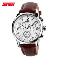 Skmei Jam Tangan Pria Kulit Asli Original Skmei 9070CL Casio Model Casual Anti Air