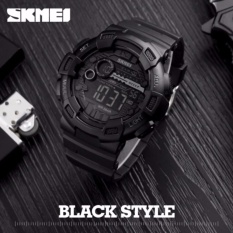 SKMEI Pria Jam Tangan Digital LED Display Beberapa Zona Waktu 50 M Tahan Air Clock Relogio Masculino Outdoor Olahraga Watches 1243- INTL