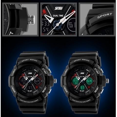 Home SKMEI X Ray Hitam Jam Tangan Pria Strap Karet 0966 .