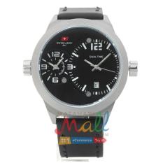 Swiss Army HCC-3068G Tali Kulit Hitam – Fitur Dua Waktu – Dial Hitam
