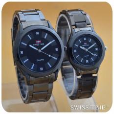 Swiss army/Swiss time Jam tangan couple atau berpasangan - strap stainless - SA7811