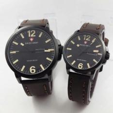 Swiss Army Valentine Jam Tangan Couple Pria & Wanita Tali Kulit SA8809Z