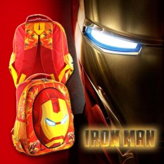 Tas Ransel ANak Sekolah TK SD Model 3 Dimensi Motif Ironman Head