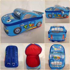 Tas Ransel Anak TK Paud PG Model Mobil Tayo Biru