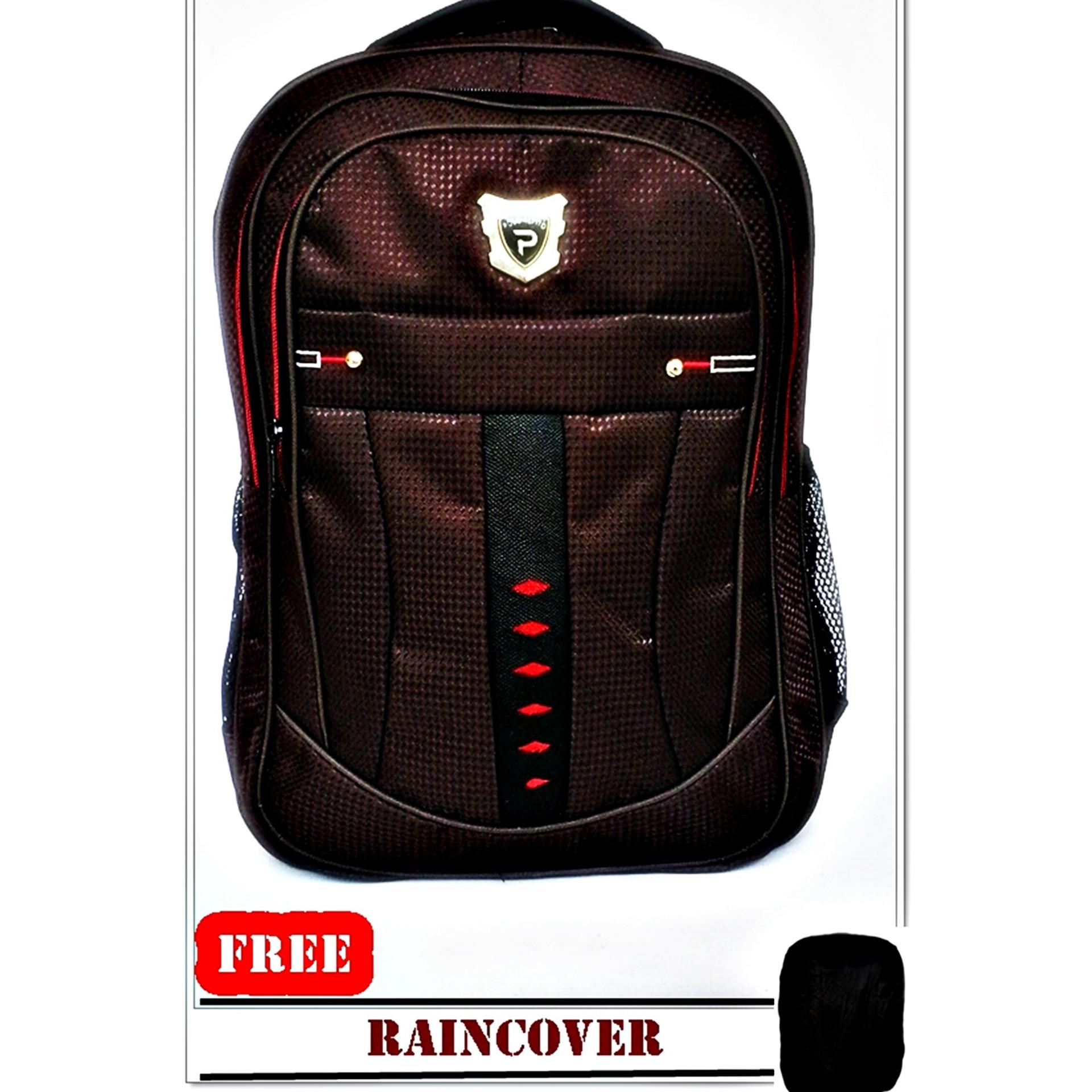 tas ransel backpack pria / tas sekolah polo alfito spyder coklat