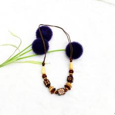 TERMURAH .Gratis ONGKIR. Kalung Bahan Kayu Asli dari Perajin Jogja.Warna Etnik Kayu 21