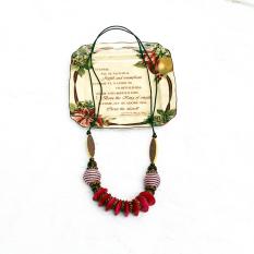 TERMURAH .Gratis ONGKIR. Kalung Bahan Kayu Asli dari Perajin Jogja.Warna Etnik Kayu 22