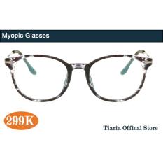 Tiaria TJ1642-C8S custom degree 1.56RI aspherical anti-radiation resin lens cat eye frame myopic miopia glasses