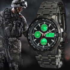 TIMIEP 2018 HOT Mens gold outdoor sports chronograph analog watches C1298 double all-steel fashion digital sports watch - intl