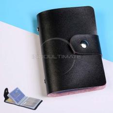 Ultimate 24 slot Dompet Kartu Nama / kartu kredit / Tempat Kartu Nama Kulit / Atm OR 90-01 - Black