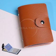 Ultimate 24 slot Dompet Kartu Nama / kartu kredit / Tempat Kartu Nama Kulit / Atm OR 90-01 - BROWN