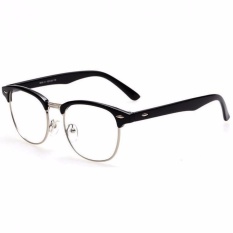 Vienna Linz Kacamata Vintage Pria & Wanita Morgano Fashion Korea s5561 - Hitam