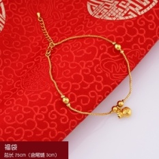 Vietnam Shakin Wanita Simulasi Emas Gelang Kaki untuk Waktu Yang Lama Tidak Pudar Sederhana Siswa Beberapa Rose Setiap Anak Model Foot Chain-Intl