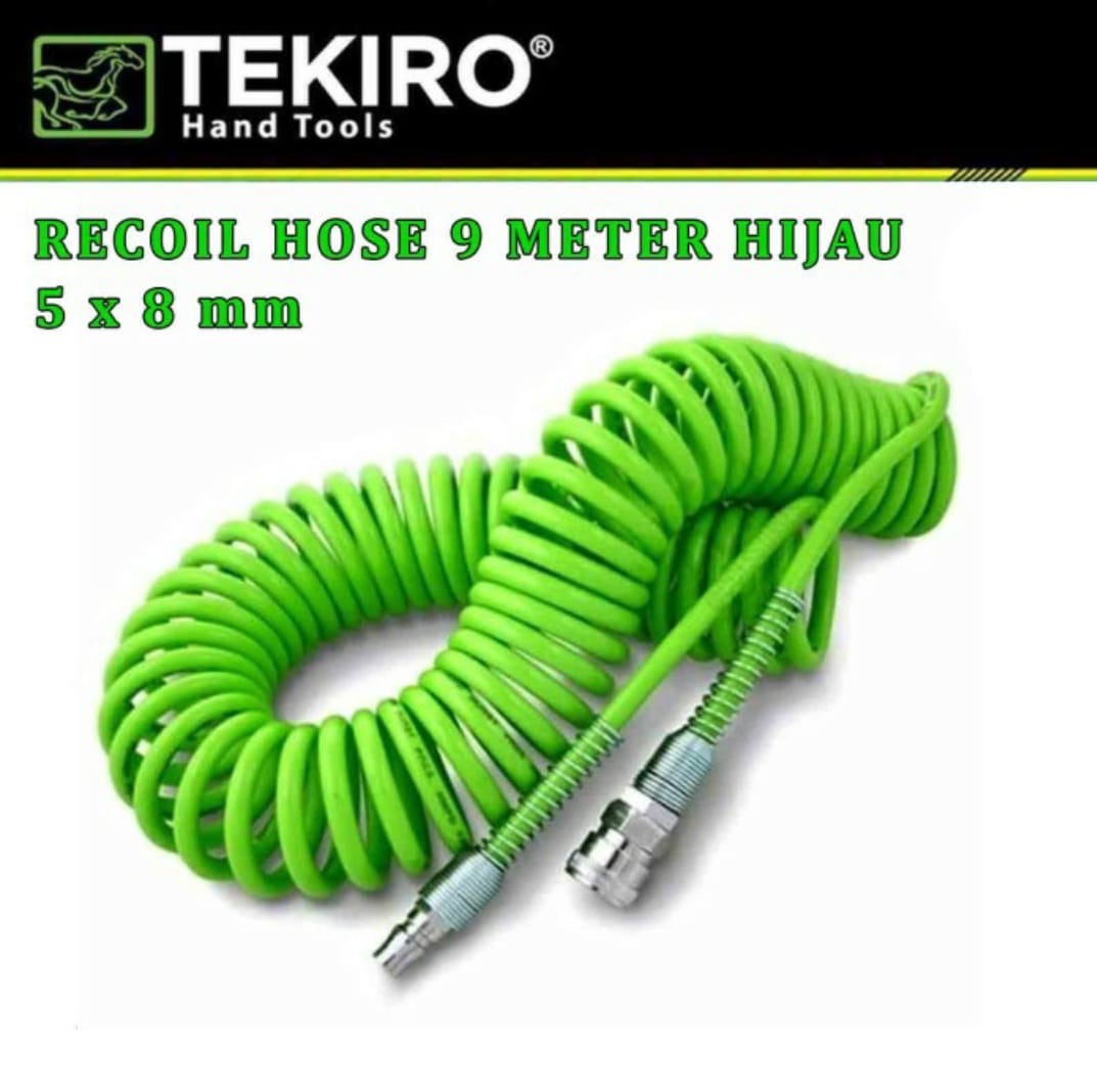 TEKIRO SELANG REKOIL KOMPRESOR 9 MTR RECOIL HOSE SPIRAL 9 METER