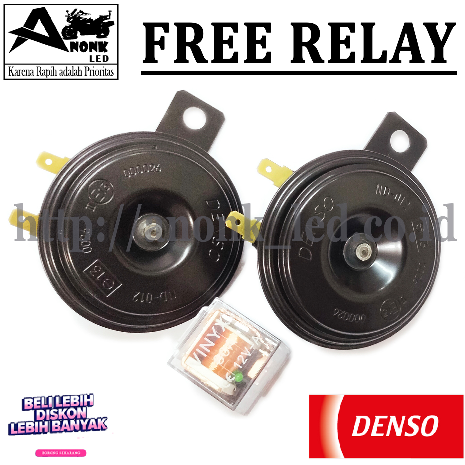 Klakson Motor Merk Denso Power Tone Disc Klakson Motor Suara Mobil