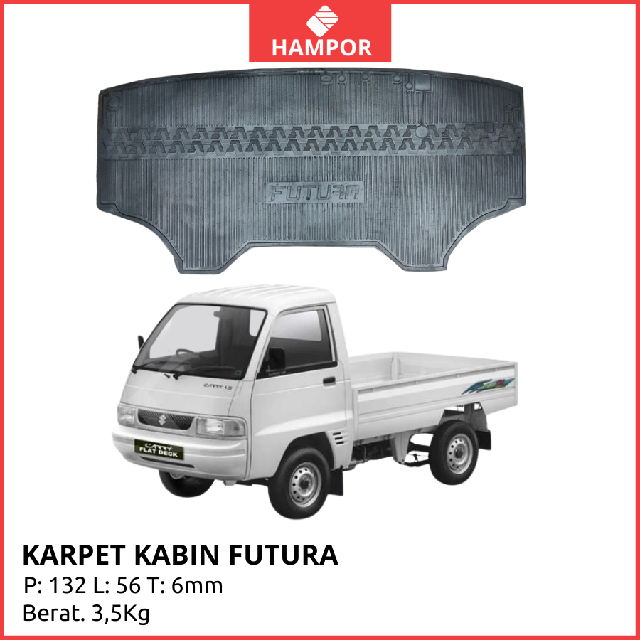 Karpet Lantai Kabin Dalam Mobil Pick Up Colt Suzuki Futura Karet Rubber