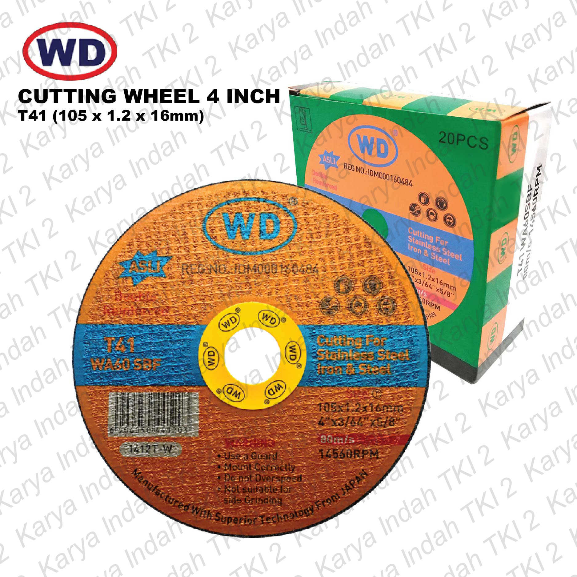 Cutting Wheel Wd X Mm Mata Potong Gerinda Besi Stainless Tipis