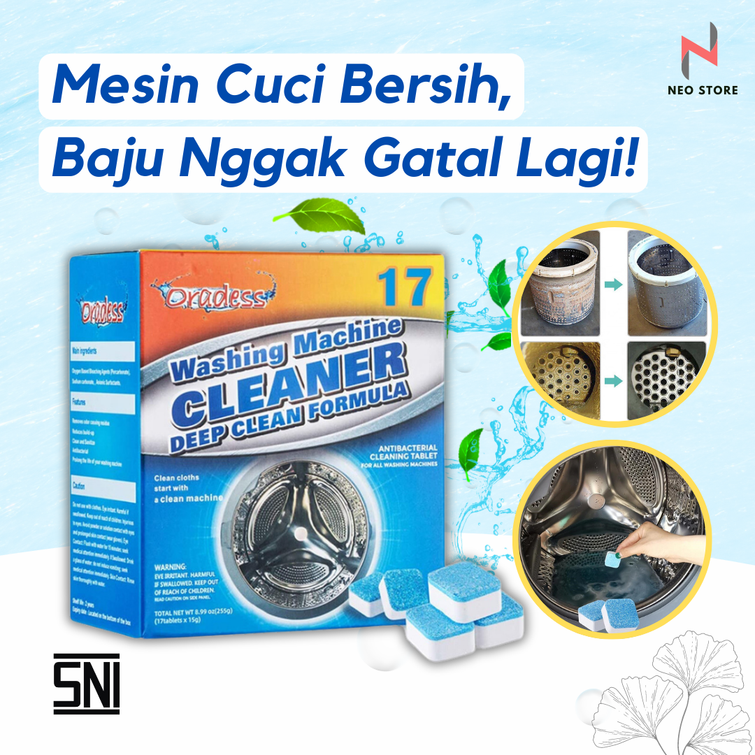 Tablet Pembersih Mesin Cuci Anti Jamur Bakteri Kotoran Deep Cleaning