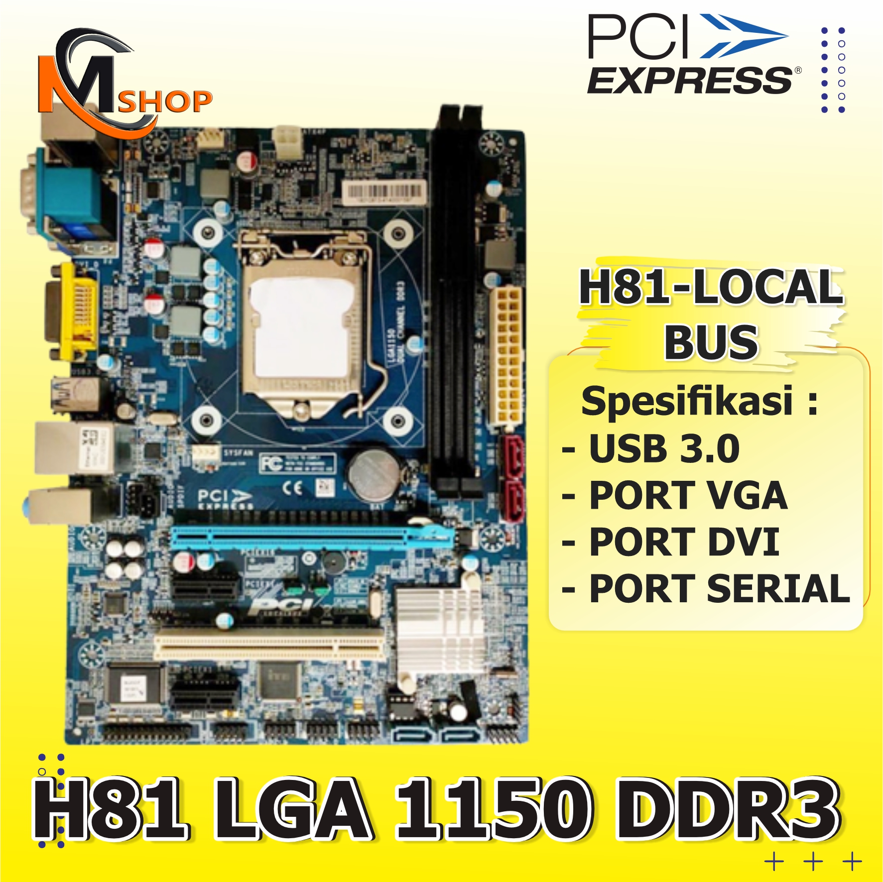 Mobo Mainboard Motherboard Intel H81 LGA 1150 DDR3 PCI Express Lazada