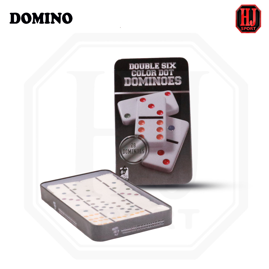 Batu Domino Batu Gaple Domino Game Bahan Melamine Kotak Kaleng