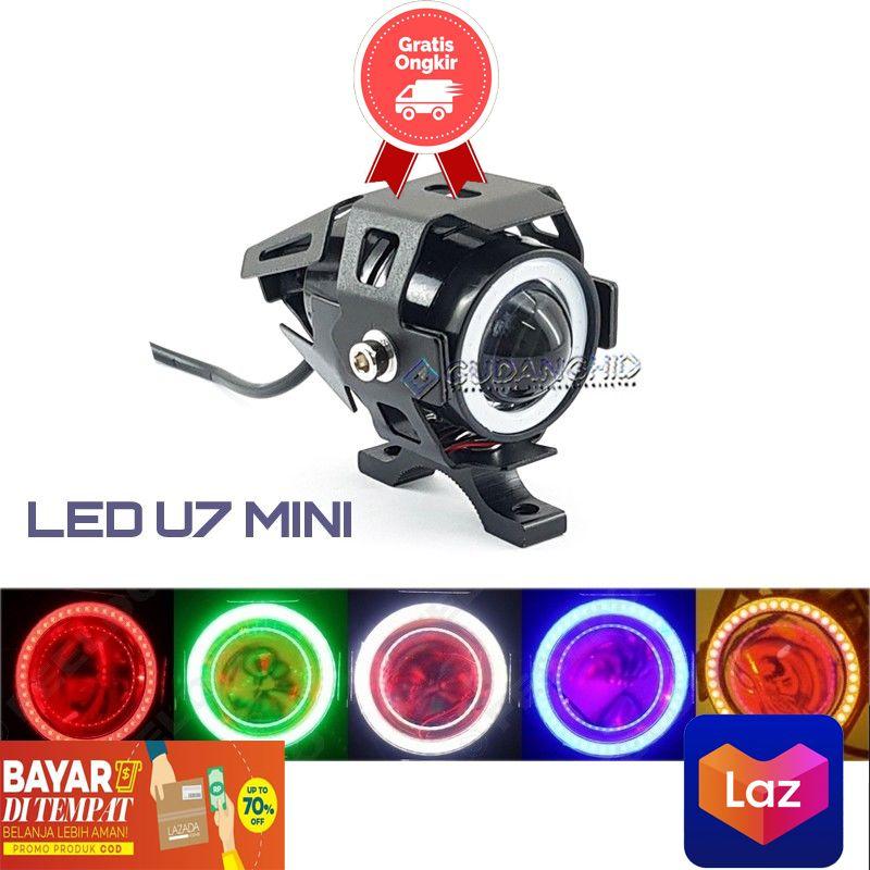 Murah Lampu Tembak Sorot LED Cree Transformer U7 MINI Angel Eyes