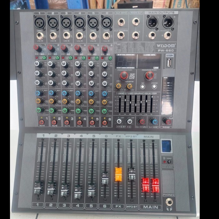 Mixer Console WISDOM 6 Channel PW 660 Lazada Indonesia