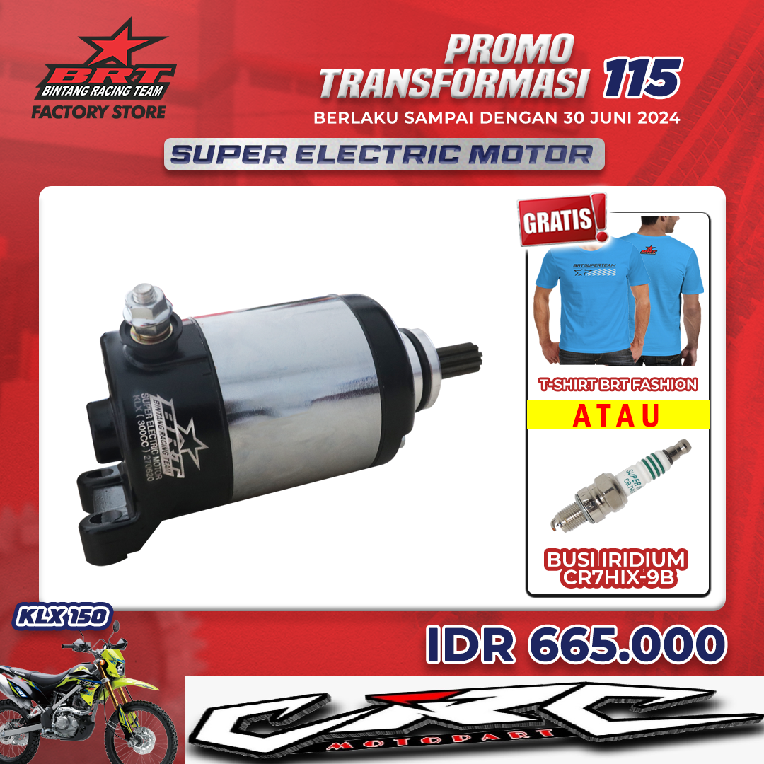 Super Electric Motor Brt Klx D Tracker Cc Dinamo Stater Bore