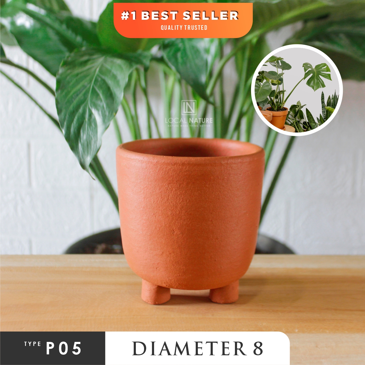 P05 Aesthetic Decor Pot Terakota Pot Tanah Liat Pot Gerabah