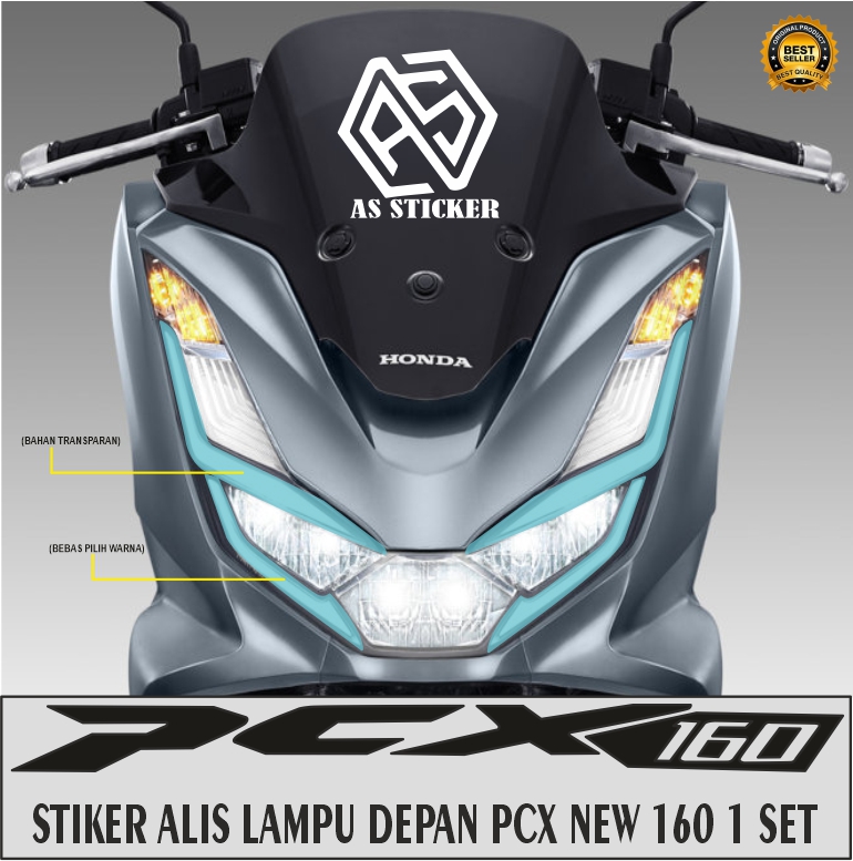 STIKER LAMPU ALIS HONDA PCX 160 STIKER TRANSPARAN LAMPU ALIS PCX NEW