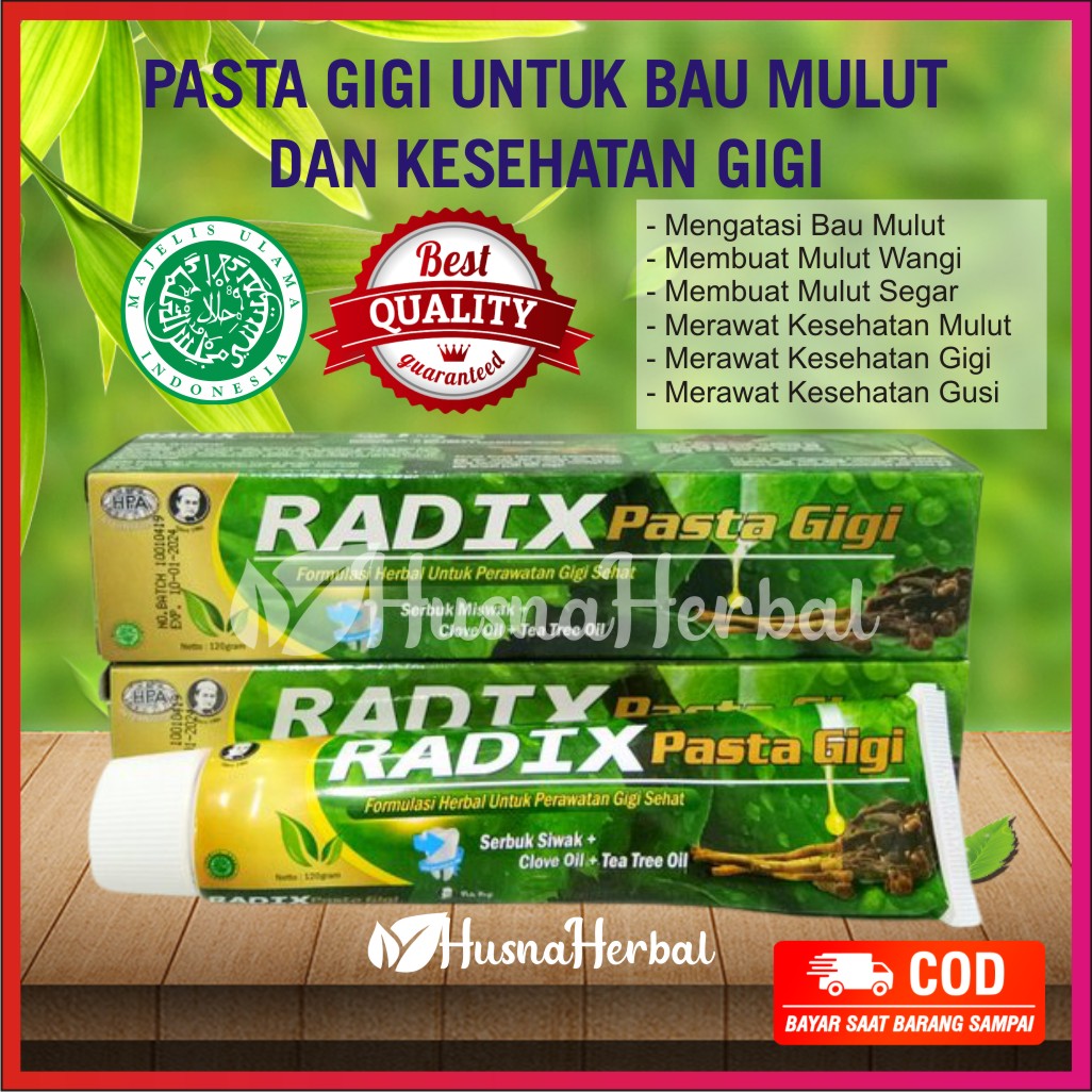 Odol Pasta Gigi Herbal HPA Radix Untuk Bau Mulut Dan Perawatan Gigi