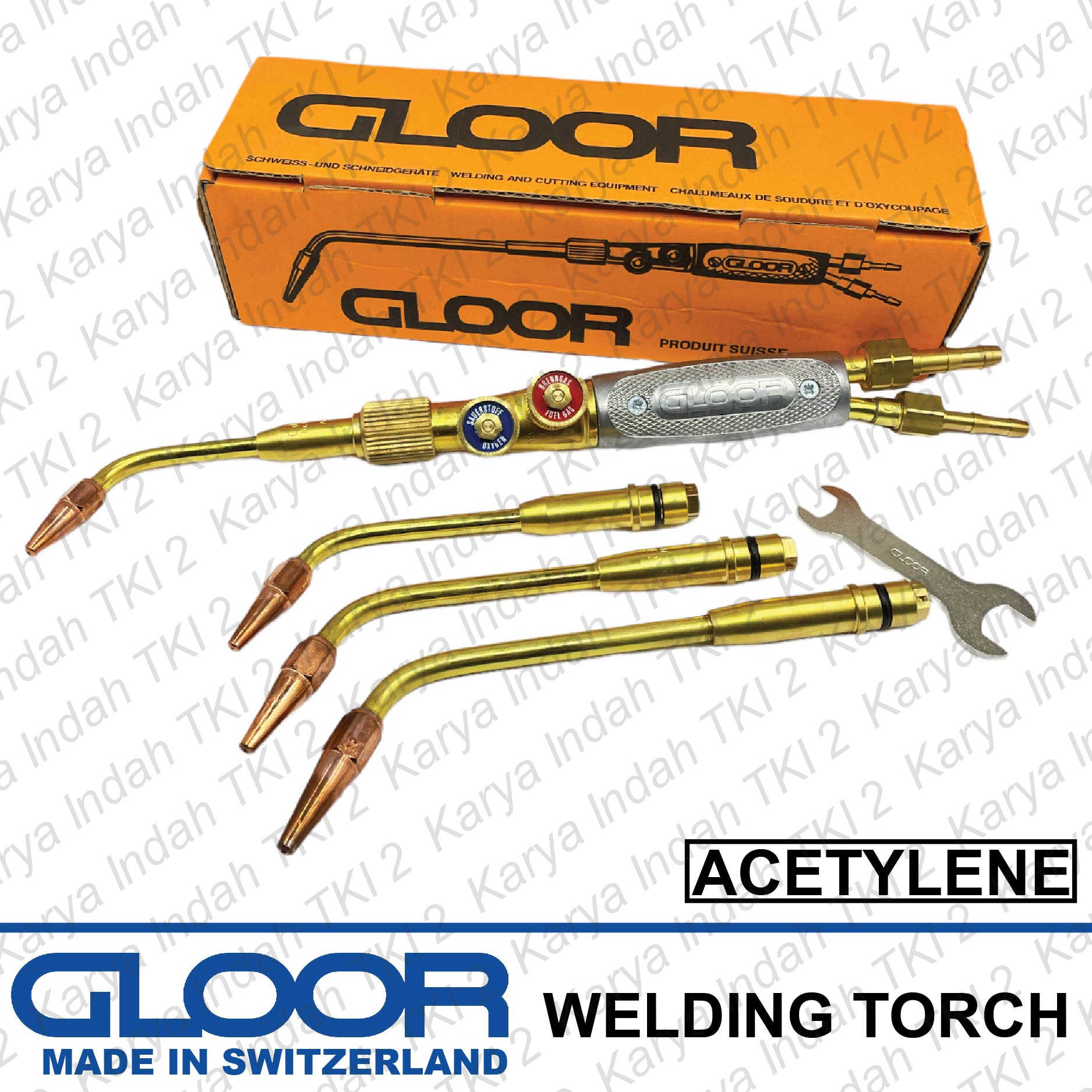 Welding Torch GLOOR ORIGINAL Blander Las Swiss Oksigen Acetylene ASLI