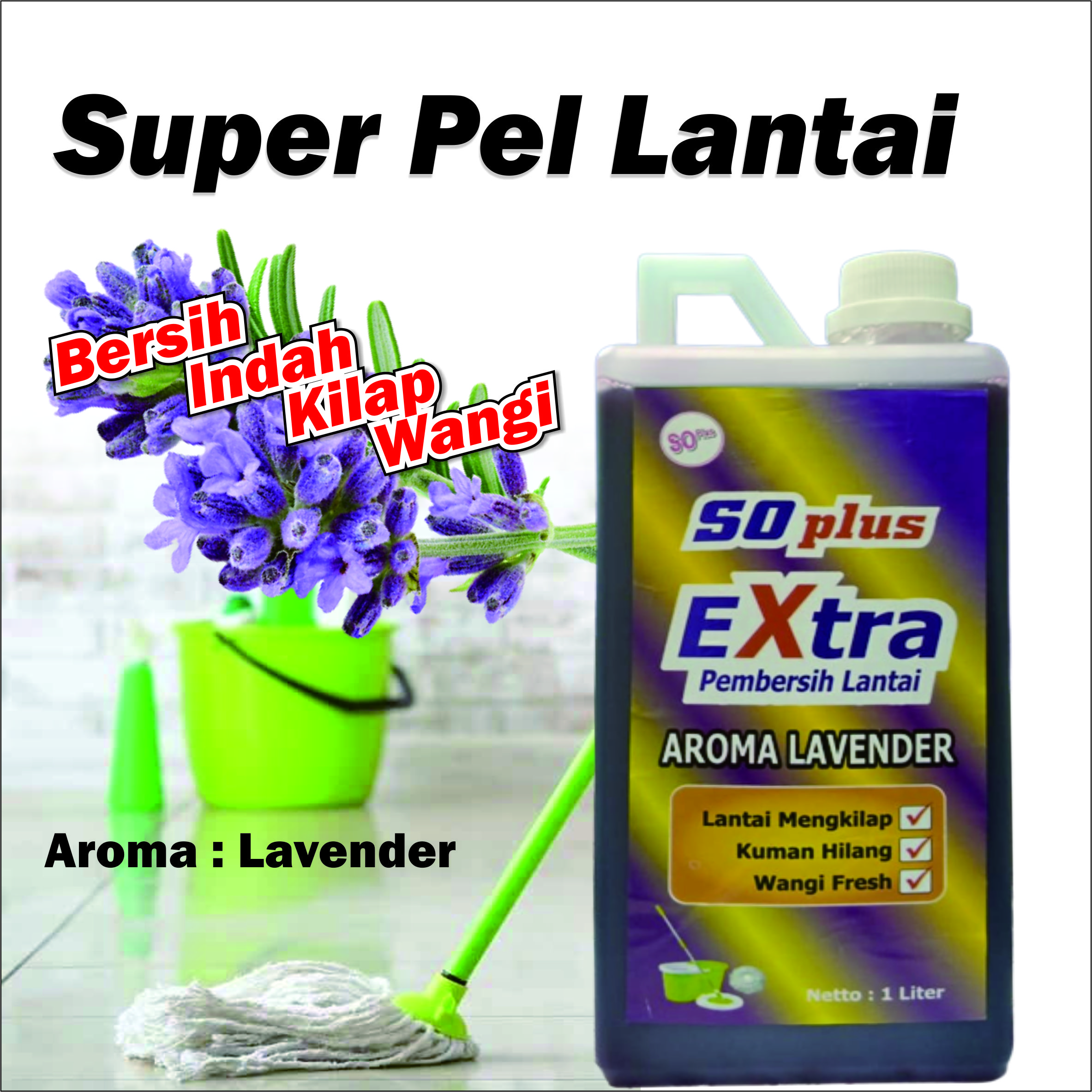 Cod Terbaru Pembersih Lantai Aroma Lavender Soplus Netto