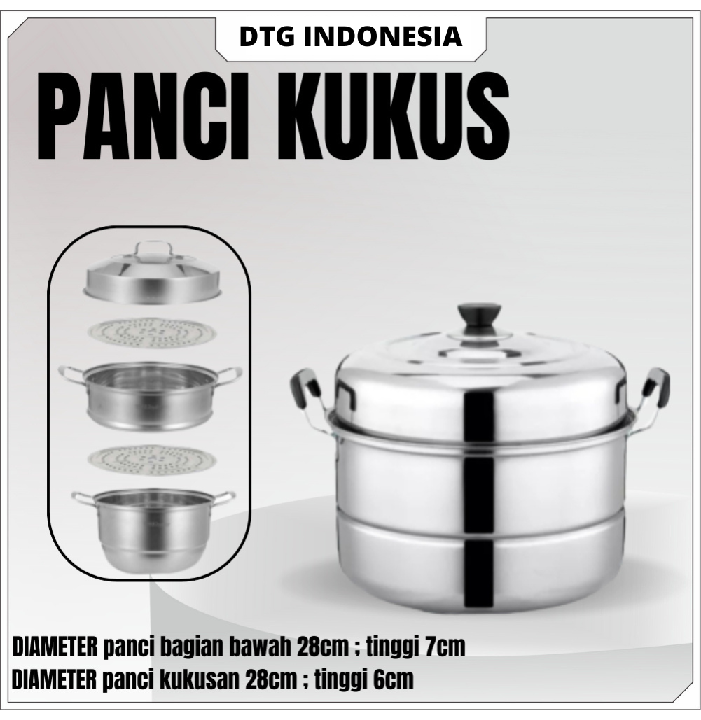 Panci Steamer Stainless Susun Panci Kukusan Stainless Steel ZG 3